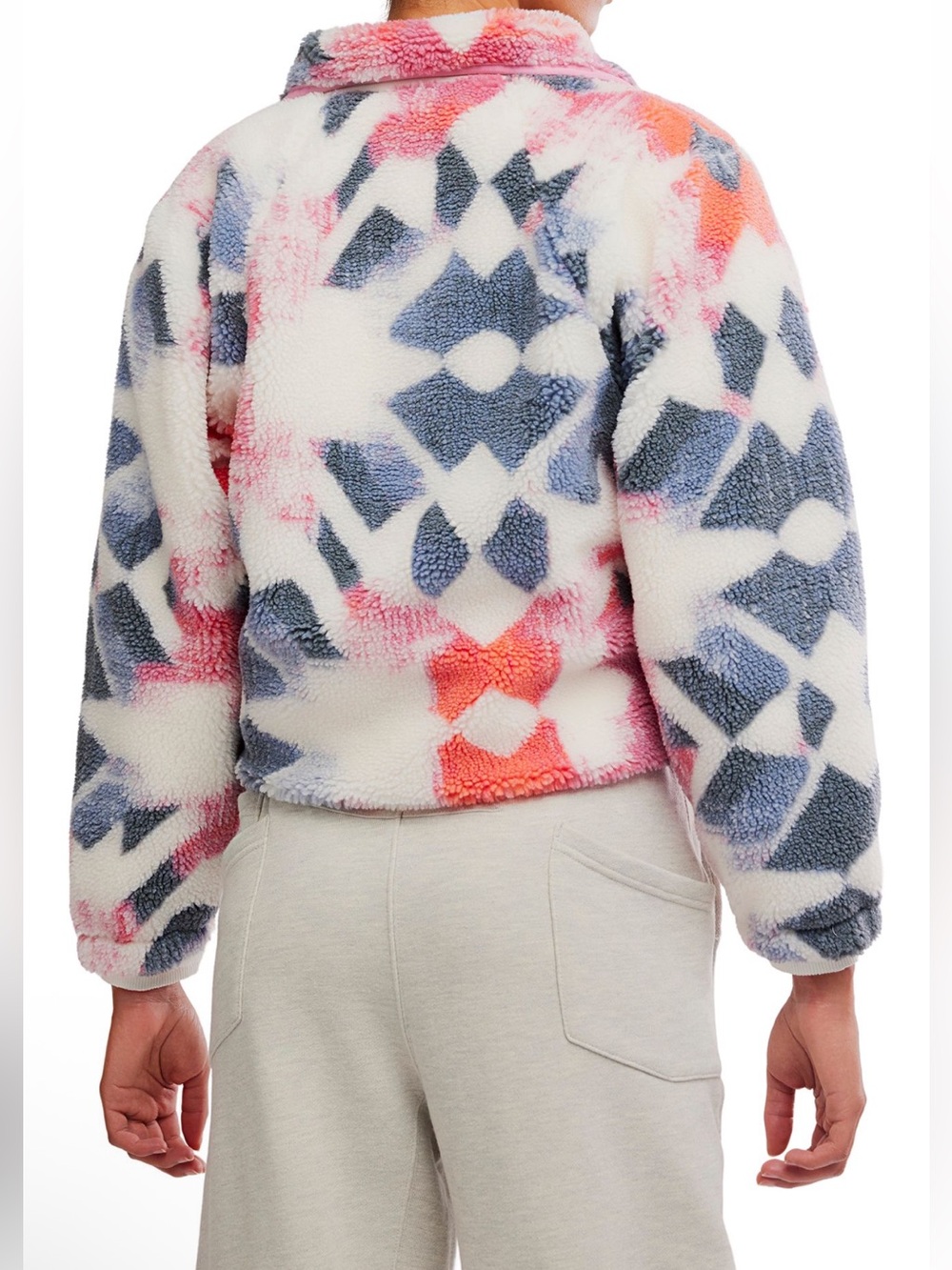 NWT Free People Movement Hit The Slopes Printed Fleece Jacket XS Mystic Meadow - Picture 7 of 9